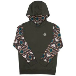 HOOey Youth "Summit" Brown W/Aztec Hoody