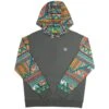 HOOey Youth "Roughy Summit" Charcoal/Orange Hoody -HOOey Shop HH1191CHOR Y