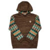 HOOey Youth "Summit" Brown/Aztec Hoody -HOOey Shop HH1192BR Y