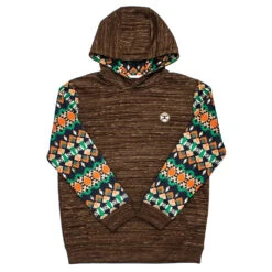 HOOey Youth "Summit" Brown/Aztec Hoody