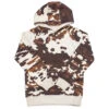 HOOey Youth "Plains" Brown/White Cow Print Hoody -HOOey Shop HH1196BR Y