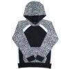 HOOey Youth "Savannah" Black W/ White Cheetah Print Hoody -HOOey Shop HH1197BKWH Y