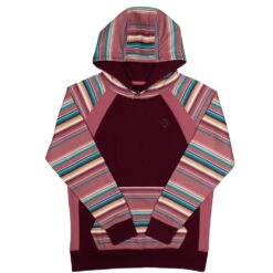 HOOey Youth "Savannah" Maroon/ Serape Hoody
