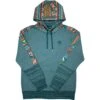 HOOey "Canyon" Teal W/Multi Color Pattern Hoody -HOOey Shop HH1199TL