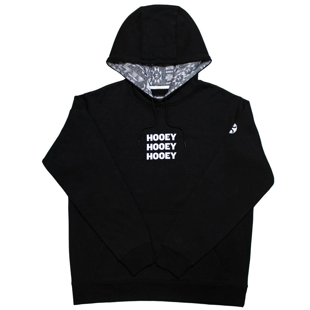HOOey "Tres" Black W/White Logo Hoody 3 HOOey "Tres" Black W/White Logo Hoody