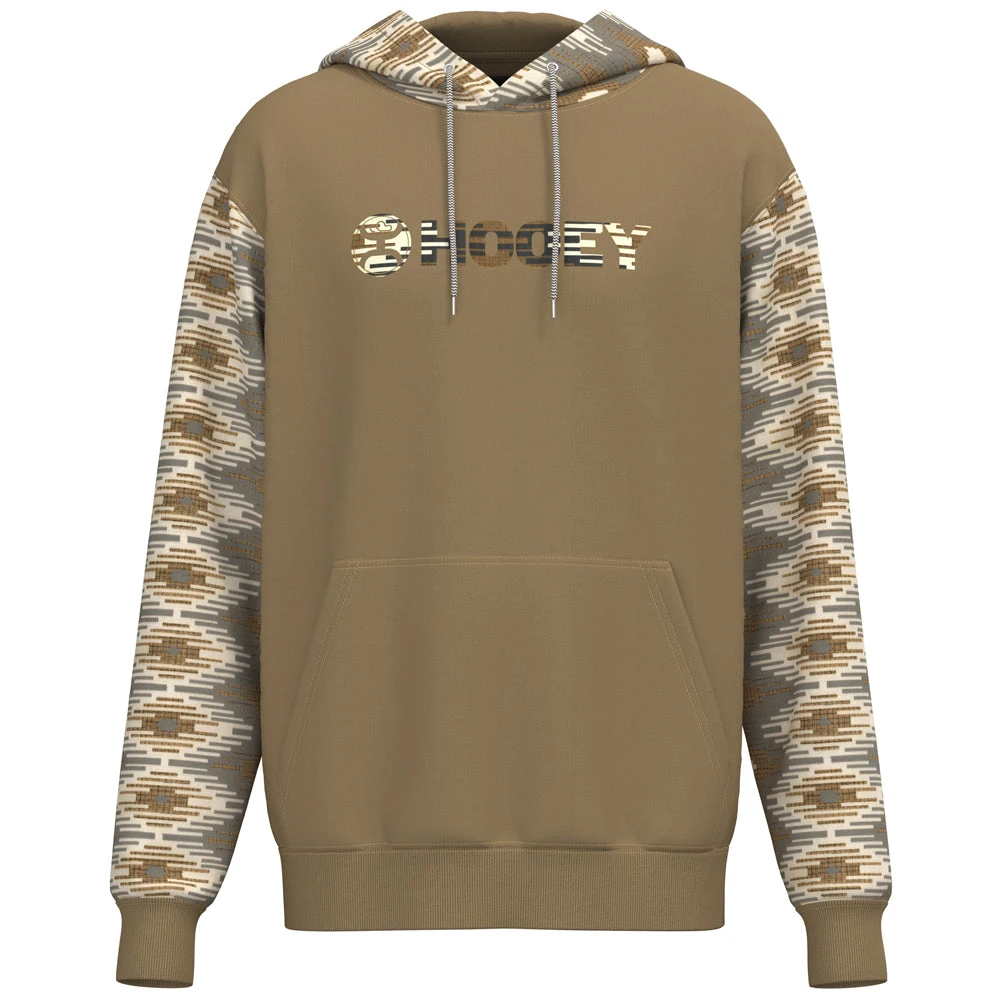 HOOey "Lock-Up" Hoody Tan W/Cream/Black/Tan Aztec Pattern 3 HOOey "Lock-Up" Hoody Tan W/Cream/Black/Tan Aztec Pattern