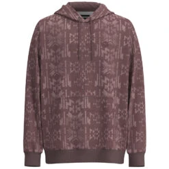 HOOey "Mesa" Hoody Maroon W/Aztec Pattern
