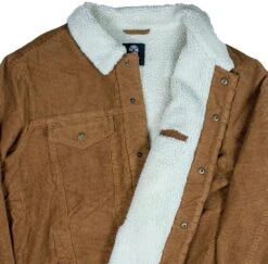 "Hooey Cord Jacket" Tan With Cream Sherpa -HOOey Shop HJ074TN DETAIL