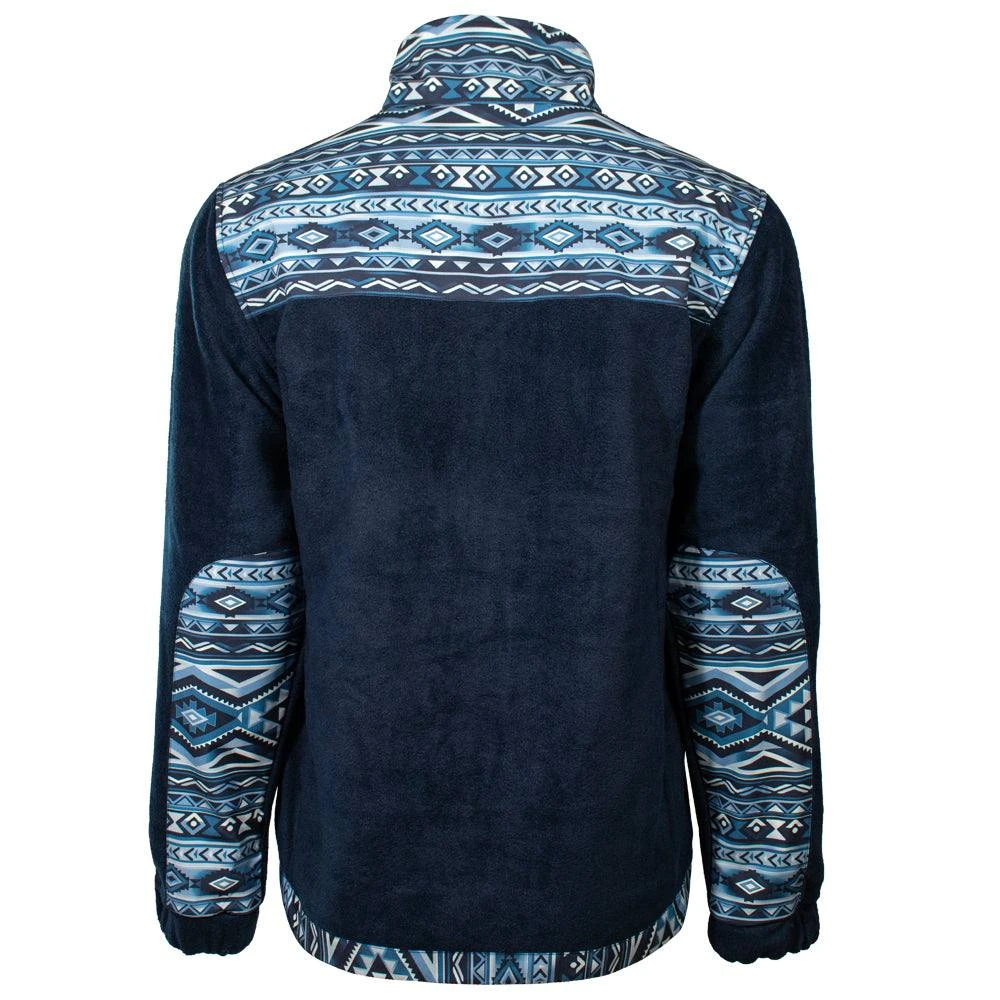 "Hooey Tech Fleece Jacket" Navy/Aztec 4 "Hooey Tech Fleece Jacket" Navy/Aztec - Image 2