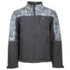 "Hooey Softshell Jacket" Charcoal W/Aztec Detailing -HOOey Shop HJ092CHAZ