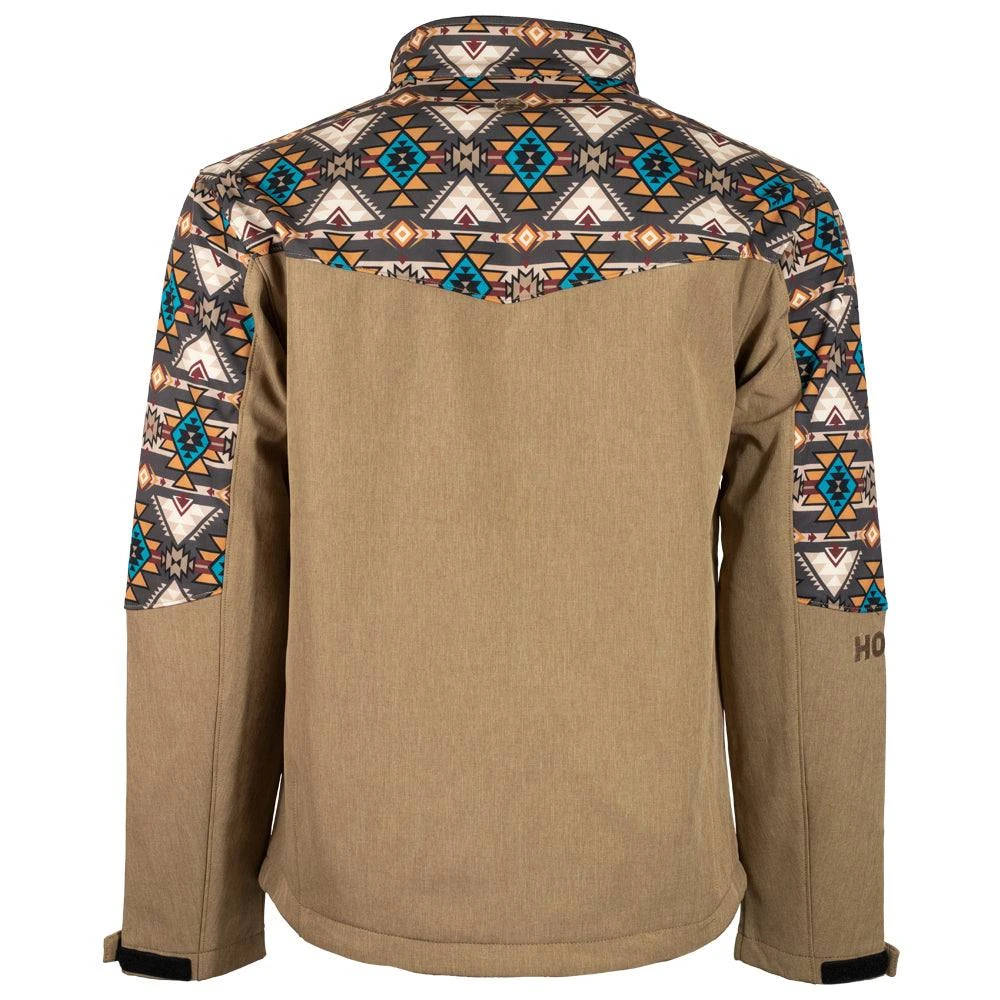"Hooey Softshell Jacket" Tan W/Aztec Detailing 4 "Hooey Softshell Jacket" Tan W/Aztec Detailing - Image 2