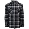 "Hooey Mens Flannel Jacket" Black/Plaid Pattern W/Cream Sherpa -HOOey Shop HJ095BK