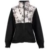 HOOey "Ladies Tech Fleece Jacket" Black W/Aztec Pattern -HOOey Shop HJ103BKAZ