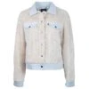 "Hooey Ladies Jacket " Cream Sherpa W/Denim Accents -HOOey Shop HJ106CRDE