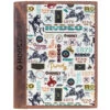 "Hooey Rodeo" Leather Notebook Cover Cream Rodeo Pattern -HOOey Shop HNC23 1CSpring202301