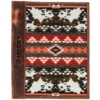 HOOey "Ponderosa" Leather Notebook Cover Brown/Red/White Pattern -HOOey Shop HNC23 1DSpring202301