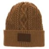 HOOey "Ladies Beanie" Tan W/ Brown Leather Patch 1 HOOey "Ladies Beanie" Tan W/ Brown Leather Patch -HOOey Shop HPR23 74 R