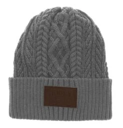 HOOey "Ladies Beanie" Grey W/ Leather Patch