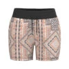 HOOey "Oasis" Shorts White W/Pink/Black Pattern 2 HOOey "Oasis" Shorts White W/Pink/Black Pattern -HOOey Shop HS002WH ecomm