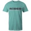 HOOey "Rodeo" Turquoise W/Grey/White Logo T-shirt 2 HOOey "Rodeo" Turquoise W/Grey/White Logo T-shirt -HOOey Shop HT1532TQ front