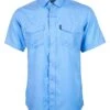 HOOey "Sol" Sky Blue Short Sleeve Pearl Snap Shirt -HOOey Shop HT1610BL