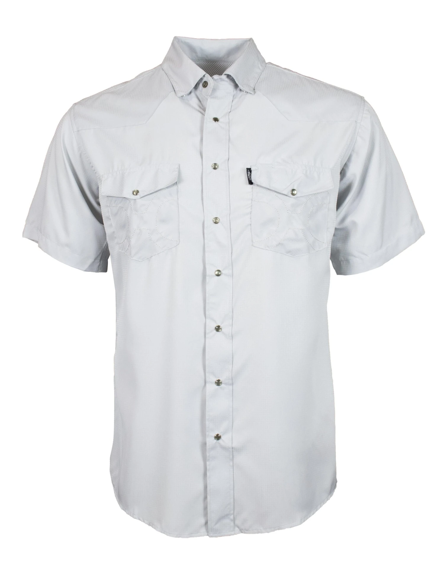 HOOey "Sol" Grey Short Sleeve Pearl Snap Shirt 3 HOOey "Sol" Grey Short Sleeve Pearl Snap Shirt