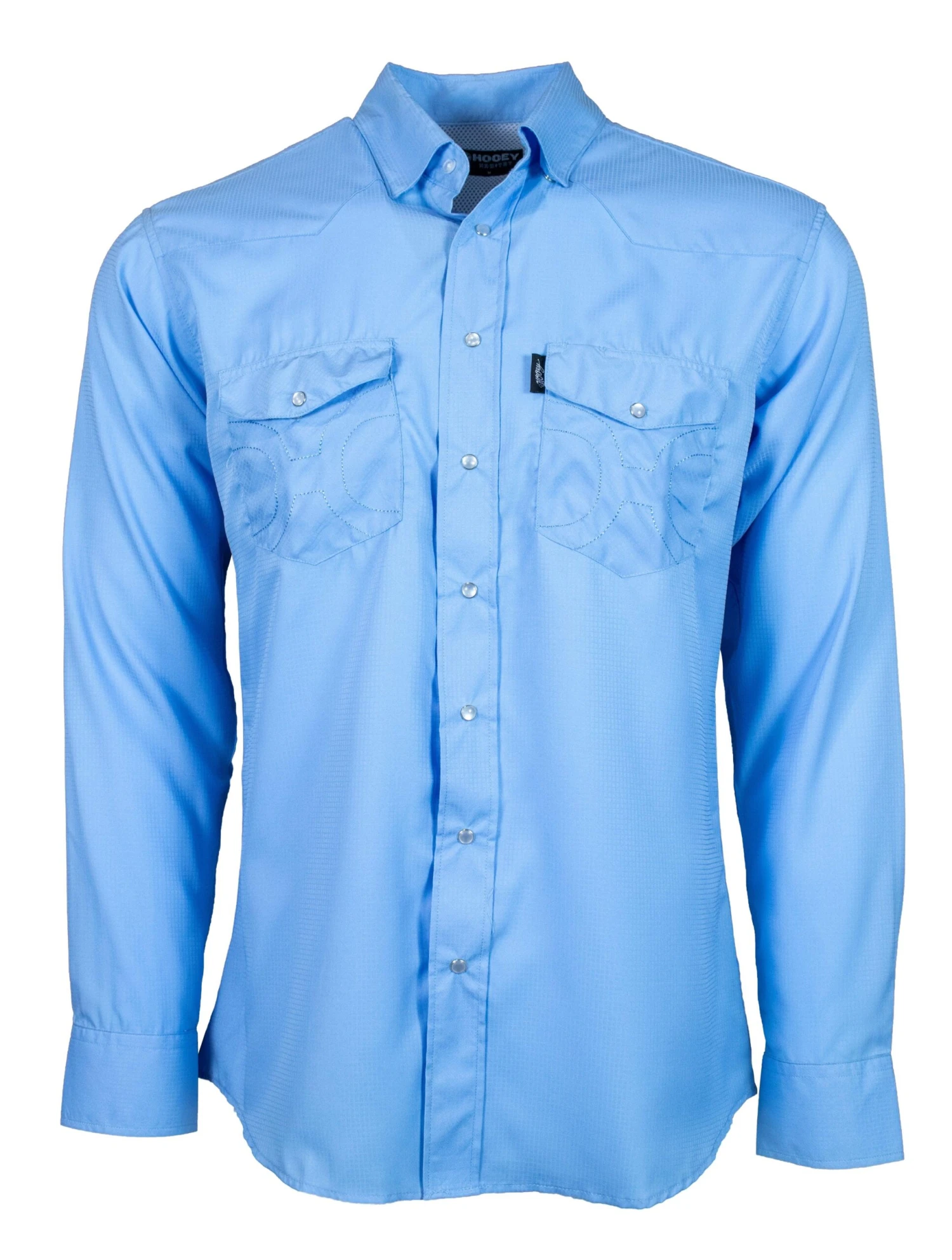 HOOey "Sol" Sky Blue Long Sleeve Pearl Snap Shirt 3 HOOey "Sol" Sky Blue Long Sleeve Pearl Snap Shirt