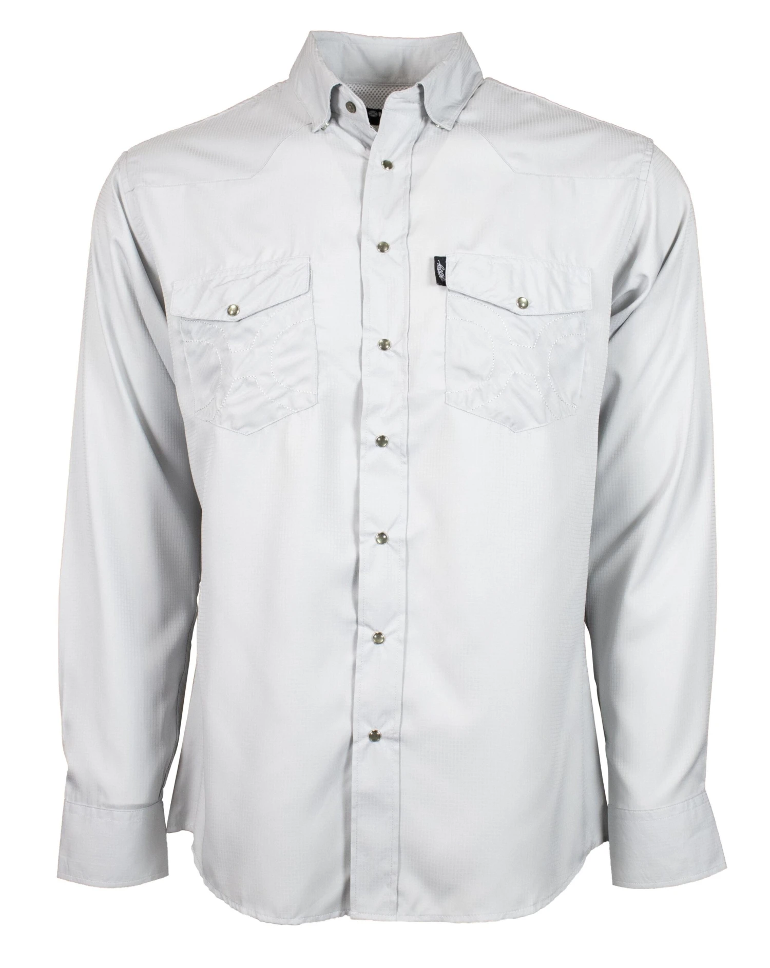 HOOey "Sol" Grey Long Sleeve Pearl Snap Shirt 3 HOOey "Sol" Grey Long Sleeve Pearl Snap Shirt