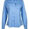 HOOey "Sol" Ladies Sky Blue Long Sleeve Pearl Snap Shirt -HOOey Shop HT1613BL