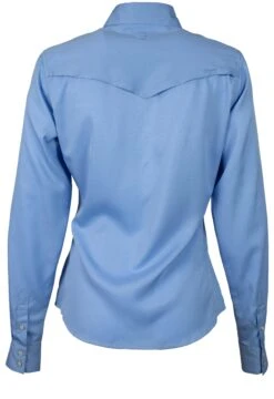 HOOey "Sol" Ladies Sky Blue Long Sleeve Pearl Snap Shirt 9 HOOey "Sol" Ladies Sky Blue Long Sleeve Pearl Snap Shirt -HOOey Shop HT1613BL BACK