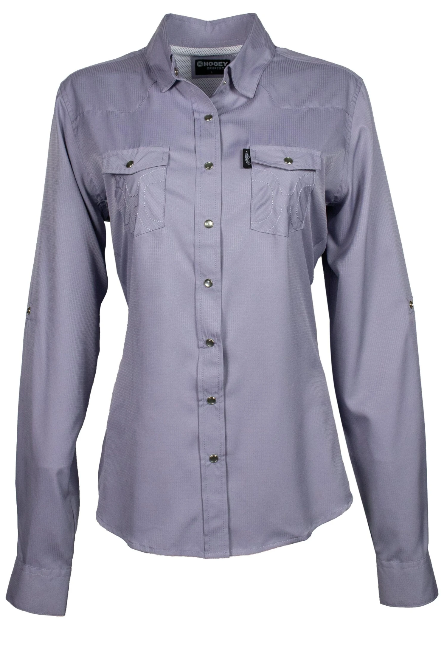 HOOey "Sol" Ladies Violet Long Sleeve Pearl Snap Shirt 3 HOOey "Sol" Ladies Violet Long Sleeve Pearl Snap Shirt