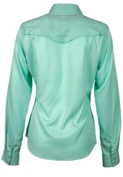 HOOey "Sol" Ladies Sea Foam Long Sleeve Pearl Snap Shirt 10 HOOey "Sol" Ladies Sea Foam Long Sleeve Pearl Snap Shirt -HOOey Shop HT1613TL BACK