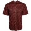 HOOey "Sol" Red Agave Pattern Short Sleeve Pearl Snap Shirt -HOOey Shop HT1661RD front