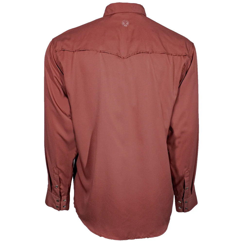 HOOey "Sol" Marsala Long Sleeve Pearl Snap Shirt 4 HOOey "Sol" Marsala Long Sleeve Pearl Snap Shirt - Image 2