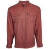 HOOey "Sol" Marsala Long Sleeve Pearl Snap Shirt -HOOey Shop HT1662OR front