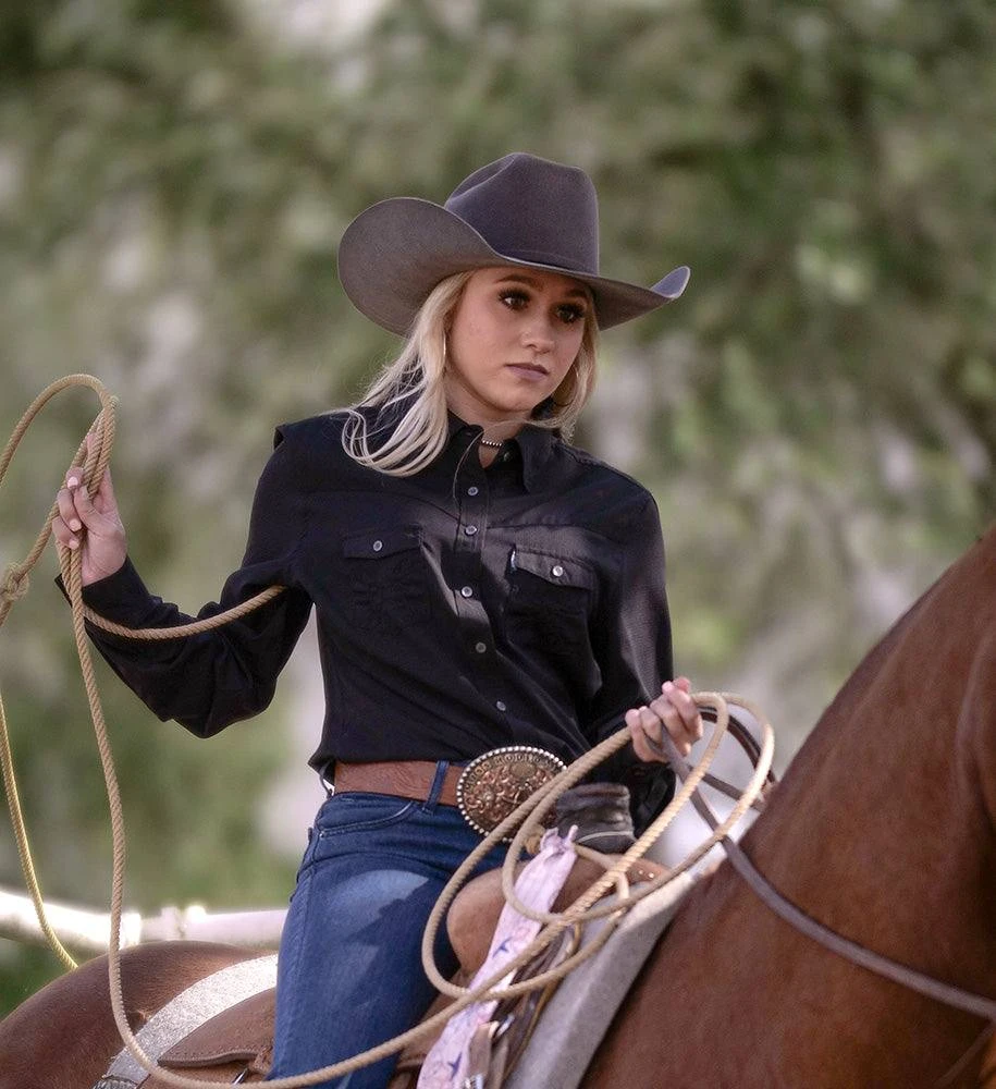 HOOey New! "Sol Competition" Ladies Black Long Sleeve 7 HOOey New! "Sol Competition" Ladies Black Long Sleeve - Image 5