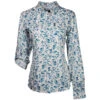 HOOey "Sol" Ladies White Floral Pattern Long Sleeve Pearl Snap Shirt -HOOey Shop HT1667WH Front