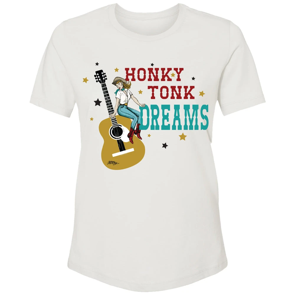 HOOey "Honky Tonk Dreams" Cream W/Red/Turquoise Logo T-shirt 3 HOOey "Honky Tonk Dreams" Cream W/Red/Turquoise Logo T-shirt