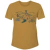 HOOey "Comanche" Mustard W/Cranberry/Blue Logo T-shirt -HOOey Shop HT1670MU