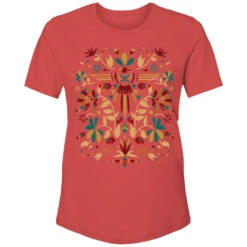 HOOey "Thunder Blossom" Red With Floral Pattern T-shirt