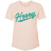 "Hooey Varsity" Peach W/Teal Logo T-shirt -HOOey Shop HT1673LTPK