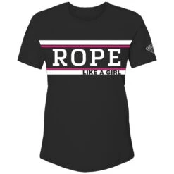 HOOey Youth "Rope Like A Girl" Black W/RLAG Logo T-shirt
