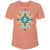 HOOey "Tucson" Terracotta W/Mint/Turquoise Logo T-shirt 2 HOOey "Tucson" Terracotta W/Mint/Turquoise Logo T-shirt -HOOey Shop HT1675PK