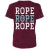 HOOey "Rope Rope Rope" Cranberry W/White /Blue Logo T-shirt -HOOey Shop HT1676MA Back