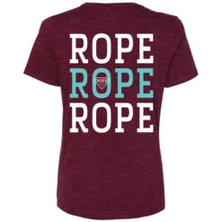 HOOey "Rope Rope Rope" Cranberry W/White /Blue Logo T-shirt
