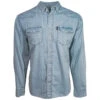 HOOey Men's Chambray Denim Long Sleeve Shirt -HOOey Shop HT1679DE