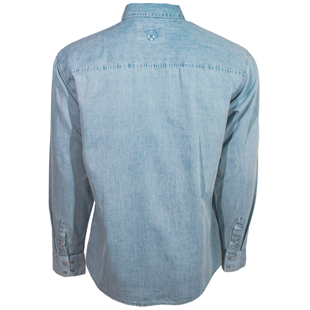 HOOey Men's Chambray Denim Long Sleeve Shirt 4 HOOey Men's Chambray Denim Long Sleeve Shirt - Image 2