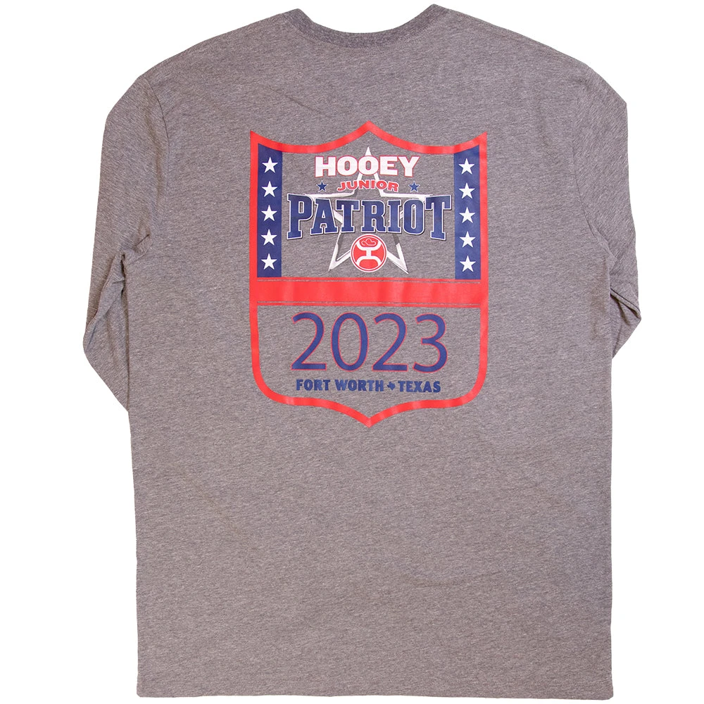 HOOey Youth Junior Patriot Grey Long Sleeve T-shirt 3 HOOey Youth Junior Patriot Grey Long Sleeve T-shirt