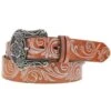 "Paloma" Original Hooey Ladies Belt Tan/Ivory 2 "Paloma" Original Hooey Ladies Belt Tan/Ivory -HOOey Shop HWBLT006 FRONT