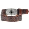 "Dakota" Original Hooey Ladies Belt Brown/Black W/Aztec -HOOey Shop HWBLT009 FRONT